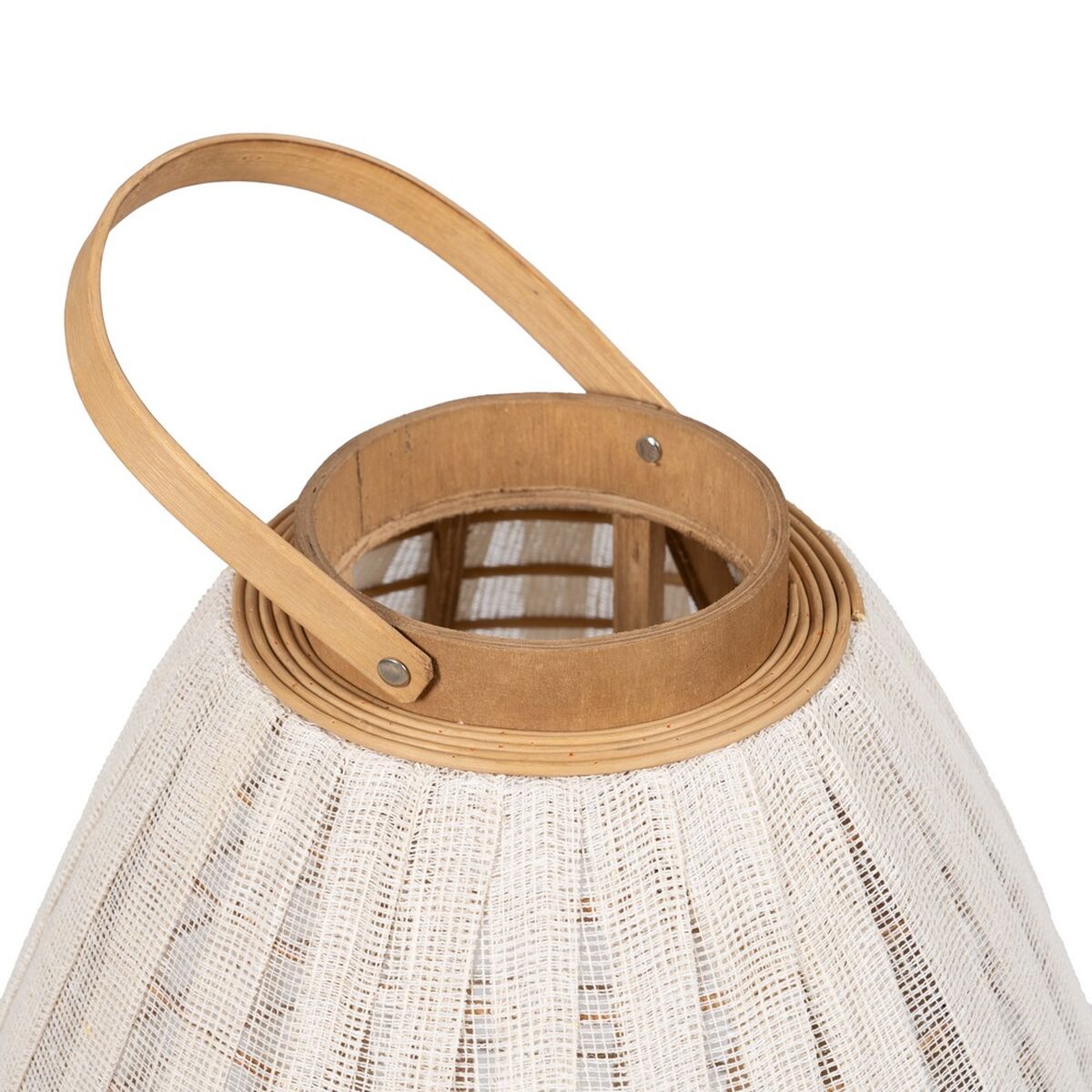 Lykta Beige Naturell Bambu Glas 38 x 38 x 70 cm